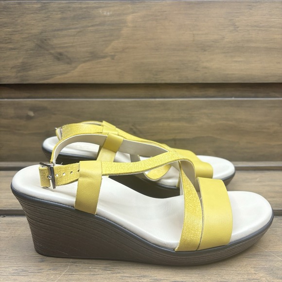 SAS Delight Cross Strap Wedge Sandal - Yellow Web - Size 8M EUC Comfort Shoes - Picture 7 of 16